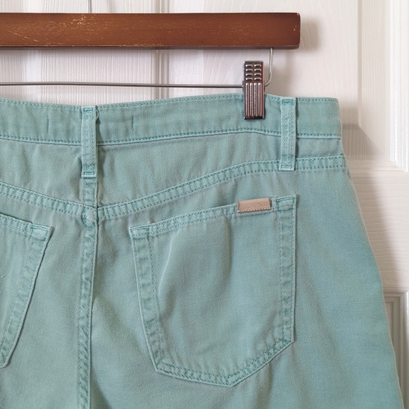 Joe's Jeans Classic Twill Cotton Low Waisted Relaxed Fit Shorts Aqua Blue 27 - Picture 12 of 13